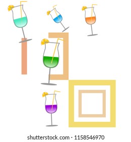 coctail summer holiday vector background