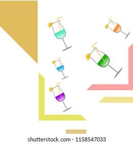 coctail summer holiday vector background