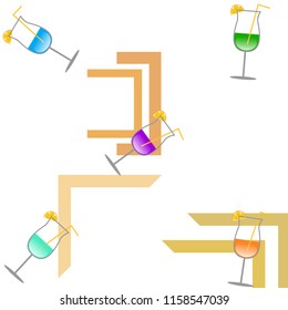coctail summer holiday vector background
