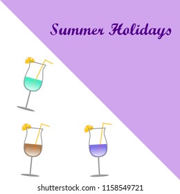 coctail summer holiday vector background