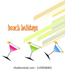 coctail summer holiday vector background