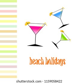 coctail summer holiday vector background