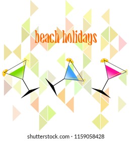 coctail summer holiday vector background