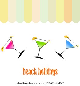 coctail summer holiday vector background