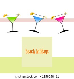 coctail summer holiday vector background