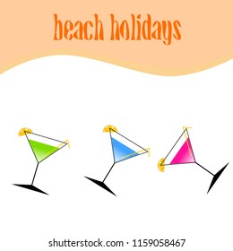 coctail summer holiday vector background