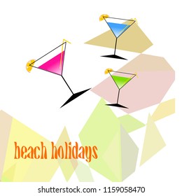 coctail summer holiday vector background