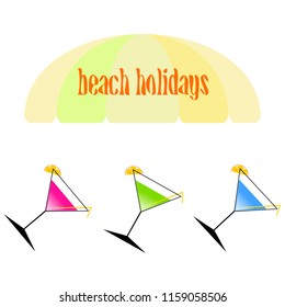 coctail summer holiday vector background