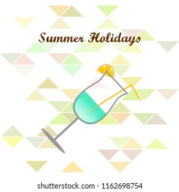 coctail summer holiday vector background