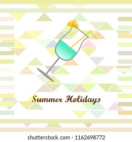 coctail summer holiday vector background