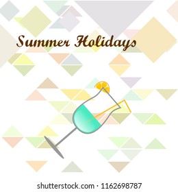 coctail summer holiday vector background