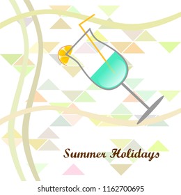 coctail summer holiday vector background