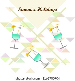 coctail summer holiday vector background