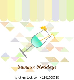 coctail summer holiday vector background