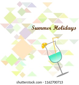 coctail summer holiday vector background