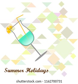 coctail summer holiday vector background