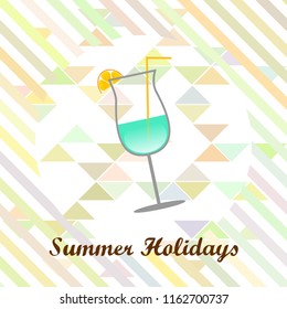 coctail summer holiday vector background