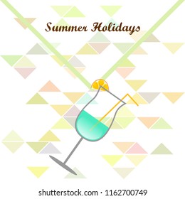 coctail summer holiday vector background