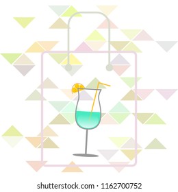 coctail summer holiday vector background
