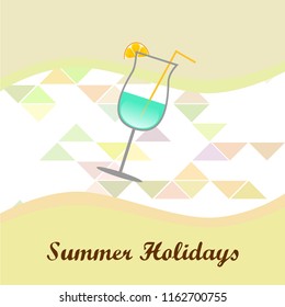 coctail summer holiday vector background