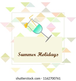 coctail summer holiday vector background