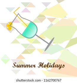 coctail summer holiday vector background
