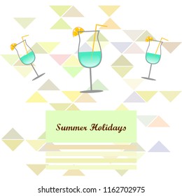 coctail summer holiday vector background
