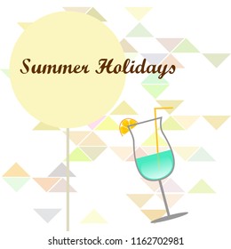 coctail summer holiday vector background
