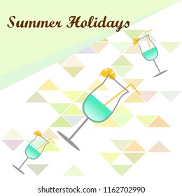 coctail summer holiday vector background