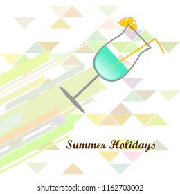 coctail summer holiday vector background