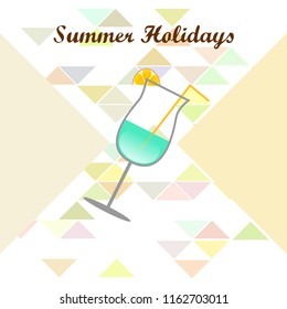 coctail summer holiday vector background