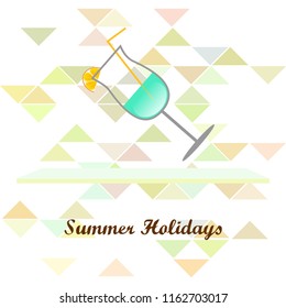 coctail summer holiday vector background