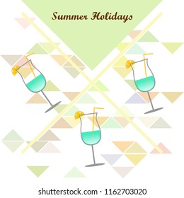 coctail summer holiday vector background