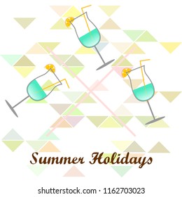 coctail summer holiday vector background