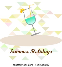 coctail summer holiday vector background