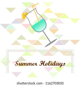coctail summer holiday vector background