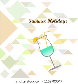 coctail summer holiday vector background