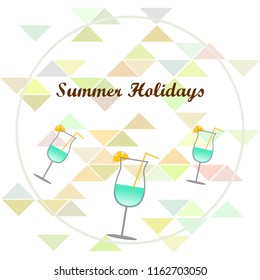 coctail summer holiday vector background