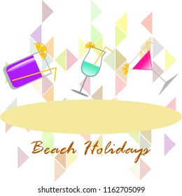 coctail summer holiday vector background