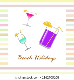 coctail summer holiday vector background