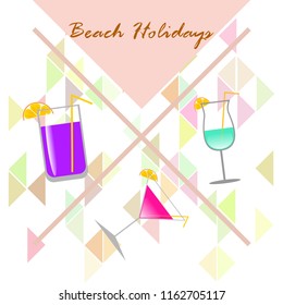 coctail summer holiday vector background