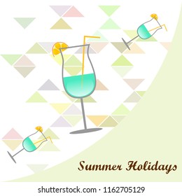 coctail summer holiday vector background