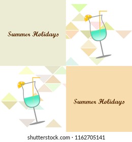 coctail summer holiday vector background