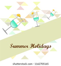 coctail summer holiday vector background