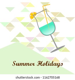 coctail summer holiday vector background