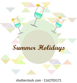 coctail summer holiday vector background