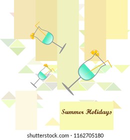 coctail summer holiday vector background