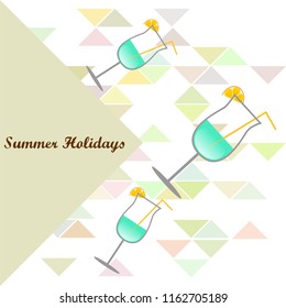 coctail summer holiday vector background