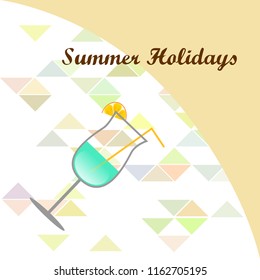 coctail summer holiday vector background