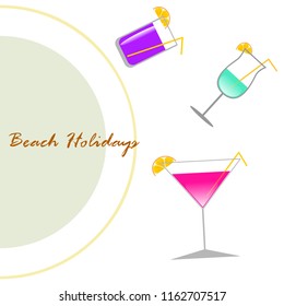 coctail summer holiday vector background